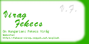 virag fekecs business card